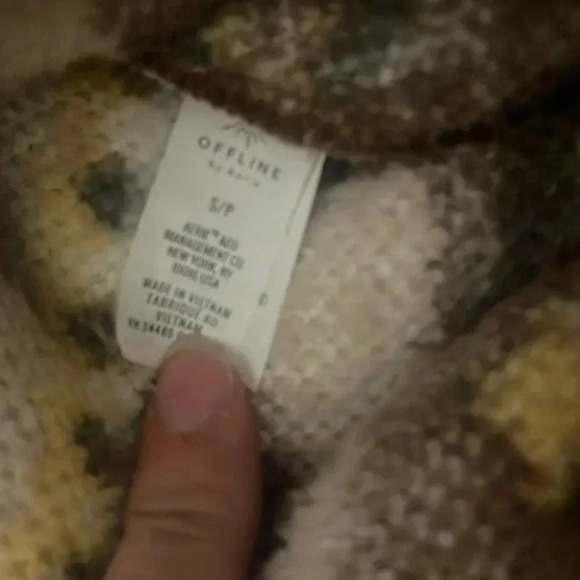 Aerie offline Fair Isle Sherpa Pull over Size Small - Picture 6 of 7